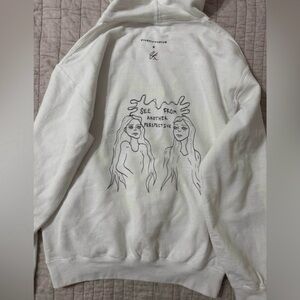 White Hoodie Sweater minimalist see from another perspective five fifty five